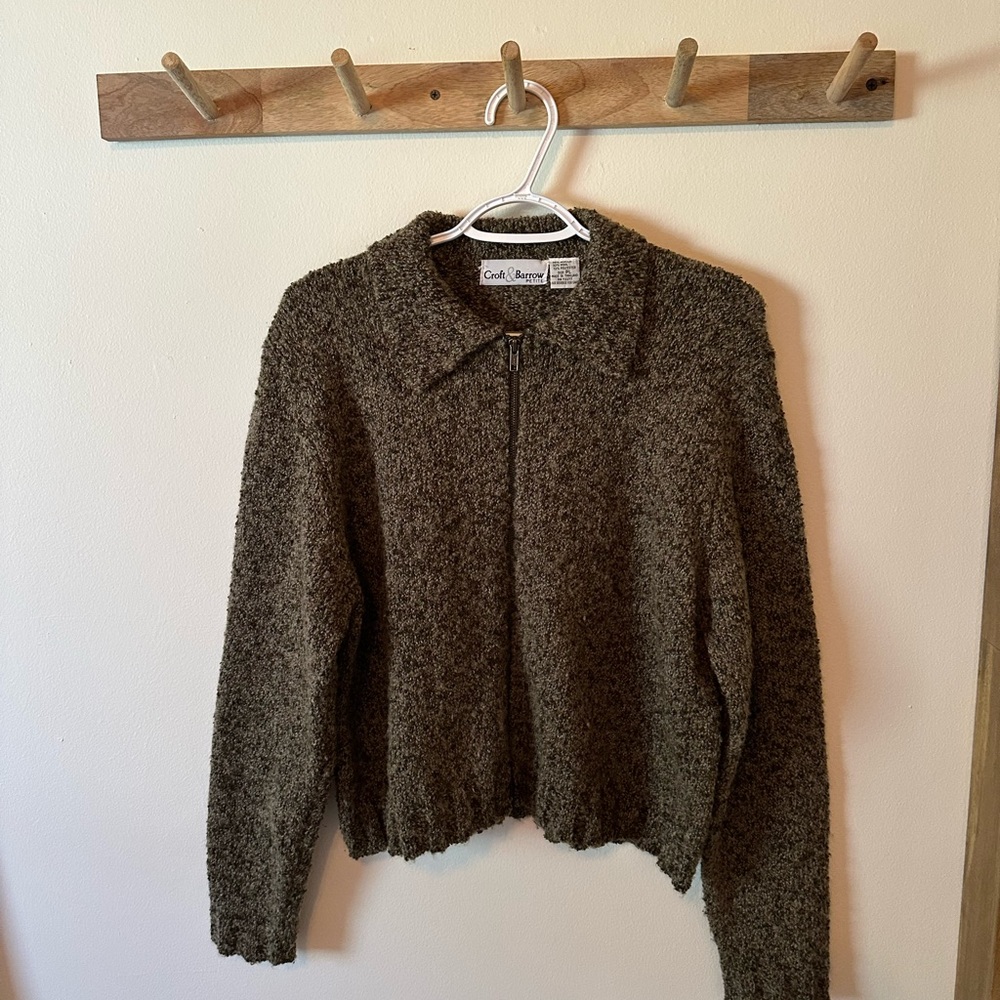 Vintage wool Zip-Up Sweater